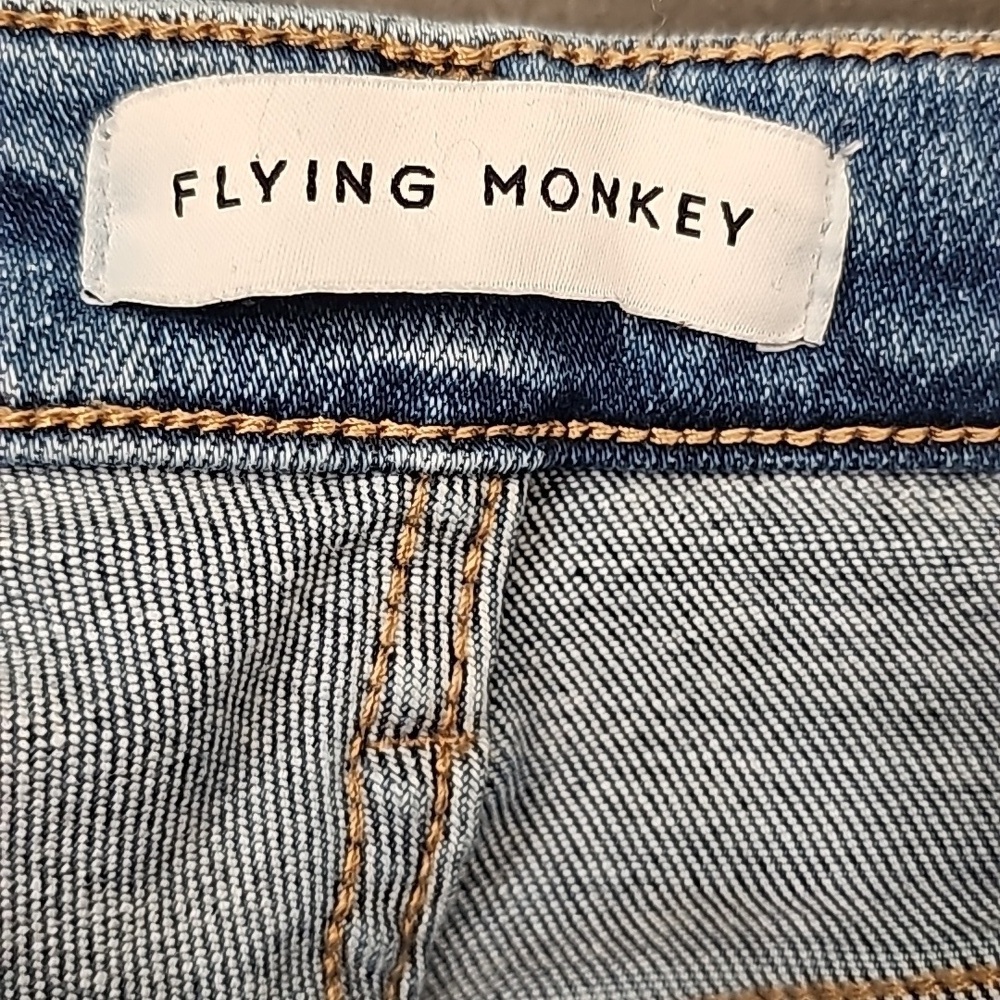 Flying Monkey Blue Raw Hem Distressed Jeans - Size 25 - Picture 8 of 10